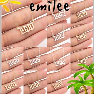 EMILEE สร้อยคอ สีทอง เงิน สไตล์พังก์ สําหรับวันเกิด