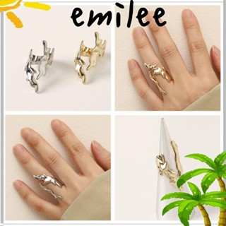 Emilee แหวนเปลวไฟ เครื่องประดับผู้หญิง แหวนบุคลิกภาพ ไม่สม่ําเสมอ