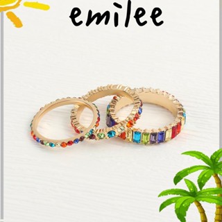 Emilee แหวนคริสตัล พลอยเทียม เครื่องประดับแฟชั่น ของขวัญแต่งงาน ปาร์ตี้