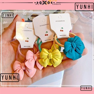 Yunhi ยางรัดผมหางม้าน่ารัก สีแคนดี้ สําหรับเด็ก 2 ชิ้น