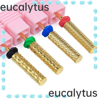 Eucalytus1 ตะไบขัดเล็บ สีทอง สําหรับตกแต่งเล็บ|ดอกกัดมิลลิ่งทังสเตนคาร์ไบด์ หัวยาว อุปกรณ์เสริม สําหรับตกแต่งเล็บ