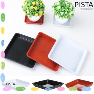 Pista จานรองกระถางต้นไม้ พลาสติก ทรงสี่เหลี่ยม สําหรับสวน 1 ชิ้น