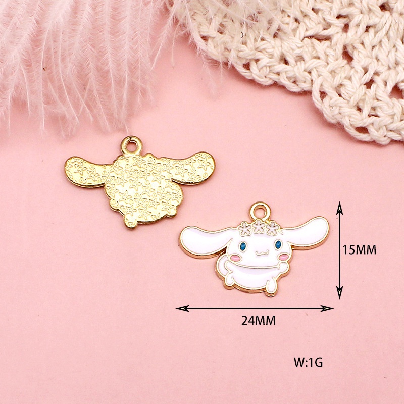 2 ชิ้น/ล็อต Mini Big หูสุนัข Cinnamoroll โลหะผสมเคลือบจี้ DIY เครื่องประดับอุปกรณ์เสริม Charms สําหรับผู้หญิง, Key Chain/ต่างหู/สร้อยคอจี้ Handmade DIY เครื่องประดับ—070 ราคา ถูกที่สุด ดีลบีเคเค แกลเลอรีภาพที่ 8