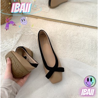 IBAII.  ใหม่แฟชั่นรองเท้าส้นแบนปากตื้นขนาดเล็กกลิ่นหอม