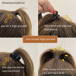 Blowgentlywind กิ๊บติดผมหางม้า สีดํา เครื่องประดับผม แฟชั่นเกาหลี สําหรับผู้หญิง BGW