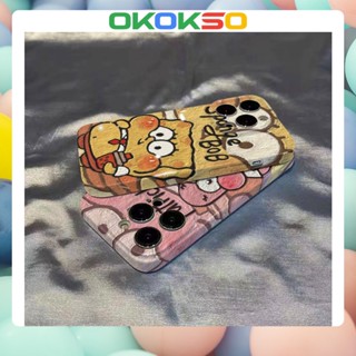 [OKOKSO] ใหม่ เคสโทรศัพท์มือถือนิ่ม กันกระแทก ลายการ์ตูนสพันจ์บ็อบ สําหรับ OPPO Reno9 Reno8 Reno7pro reno6 7z 5 R17 A9 2020 4Z 5G F11 A31 A15 A3S A77