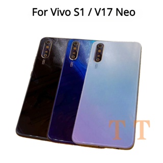 ฝาครอบแบตเตอรี่ด้านหลัง พร้อมกรอบกลาง และเลนส์กล้อง สําหรับ BBK Vivo S1 V17 Neo