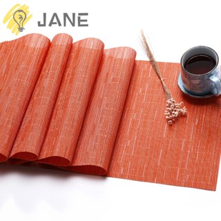 Jane ผ้าปูโต๊ะ PVC กันลื่น สีพื้น สําหรับตกแต่งบ้าน