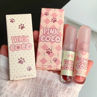 Pinkcoco ลิปสติก ลิปกลอส เนื้อแมตต์ กันน้ํา ติดทนนาน