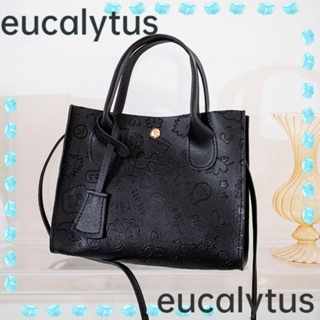 Eucalytus1 กระเป๋าถือ กระเป๋าสะพายไหล่ สะพายข้าง หนัง PU ใบสั้น สีพื้น สําหรับผู้หญิง