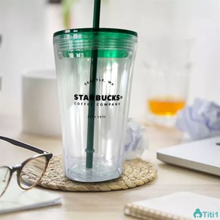 แก้วสตาร์บัคส์ Classic Straw Cup 710ml/24oz Cold Cup Dome Tumbler Straw Cup TH1