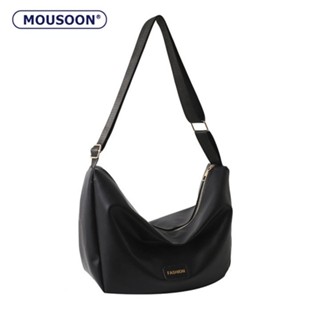 MOUSOON กระเป๋าสะพายไหล่ผู้หญิงกระเป๋าสะพายทรงขนมจีบความจุขนาดใหญ่