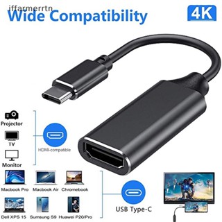 If อะแดปเตอร์แปลงสายเคเบิ้ล Type C เป็น HDMI Ultra HD 4k USB 3.1 HDTV สําหรับ MacBook Chromebook Samsung S8 S9 hye