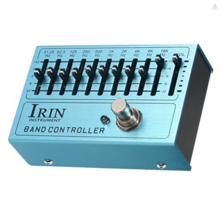 Funygame IRIN 10-BAND EQ แป้นเหยียบเอฟเฟคกีตาร์ อีควอไลเซอร์กีตาร์ ขนาดเล็ก พร้อมเข็มทิศทรูบายพาส อะลูมิเนียมอัลลอย สําหรับกีตาร์ เบส