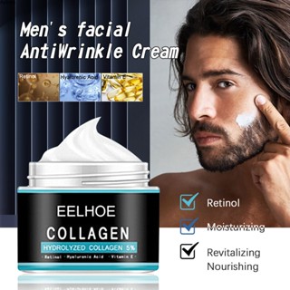 Eelhoe Men&amp;#39;s Face Collagen Cream / ครีมต่อต้านริ้วรอย / ครีมเรตินอล / วิตามินอี / กรดไฮยาลูโรนิก ไวท์เทนนิ่ง Aube