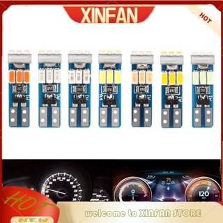 Xinfan เครื่องวัดความอบอุ่นไฟสัญญาณ T5 Led 3014 9SMD W3W สําหรับรถยนต์ 4 ชิ้น