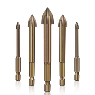 ⚡NEW 8⚡4Pcs Cemented Carbide Drill Bit Set Glass Cross Spear Tungsten Carbide