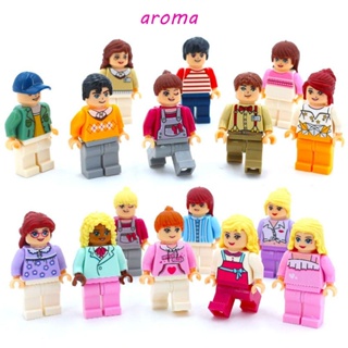 Aroma บล็อคตัวต่อ รูปเมือง ขนาดเล็ก ของเล่นเสริมการเรียนรู้เด็ก DIY