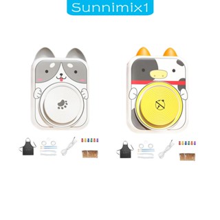 [Sunnimix1] เครื่องปั้นดินเผาไฟฟ้า พร้อมล้อ สําหรับเด็ก