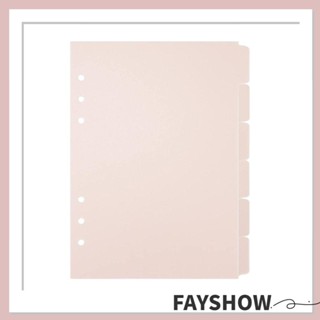 Fay แฟ้มพลาสติก ขนาด A5 6 ห่วง สีชมพู สําหรับแบ่งหน้ากระดาษ 6 ชิ้น