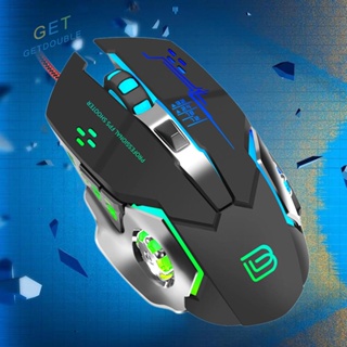 [Getdouble.th] G8 เมาส์เกมมิ่งมีสาย USB ใส่สบาย สําหรับคอมพิวเตอร์ โน้ตบุ๊ก เดสก์ท็อป