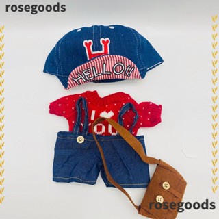 Rosegoods1 เสื้อกันหนาว มีฮู้ด ผ้ากํามะหยี่ขนนิ่ม อุปกรณ์เสริม สําหรับตุ๊กตา 2023 1 ชุด