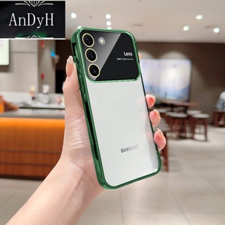 Andyh เคสโทรศัพท์มือถือแบบนิ่ม TPU ใส กันรอยกล้อง ชุบไฟฟ้า สําหรับ Samsung S22