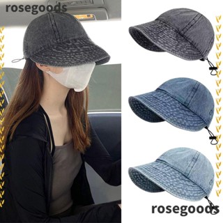 Rosegoods1 หมวกบักเก็ต หมวกบังแดด พับได้ แบบพกพา ฤดูร้อน