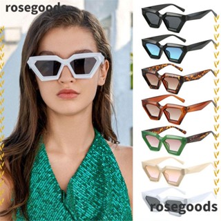 Rosegoods1 Cateye แว่นกันแดด UV400 กรอบหนา ทรงสี่เหลี่ยม สําหรับผู้หญิง ผู้ชาย Sunnies