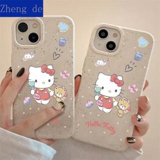 เคสโทรศัพท์มือถือนิ่ม ทนต่อการสึกหรอ ลายหมีน้อย KT Cat เรียบง่าย สําหรับ Apple Iphone 14promax 13 12 11 7 8plus JKTC