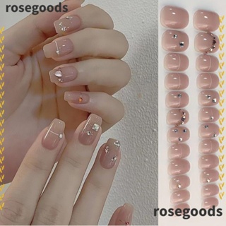 Rosegoods1 เล็บปลอม แบบกด DIY สไตล์ฝรั่งเศส