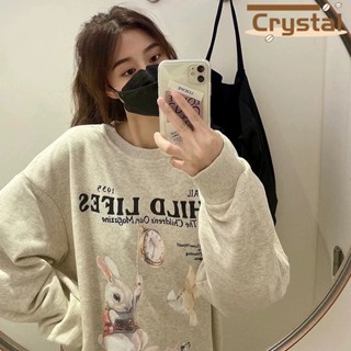 เสื้อผ้าผู้ญิง แขนยาว เสื้อฮู้ด คลุมหญิง สไตล์เกาหลี แฟชั่น A28J18J Crystal