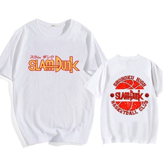 เสื้อยืด แบบนิ่ม พิมพ์ลายอนิเมะ Slam Dunk สไตล์ญี่ปุ่น ฮาราจูกุ