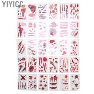 Yiyicc Halloween Bloody  Temporary  Bleeding Wound Tattoo