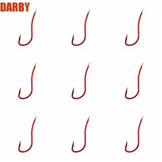 Darby ตะขอเหยื่อตกปลา เหล็กคาร์บอน สีแดง 20 ชิ้น