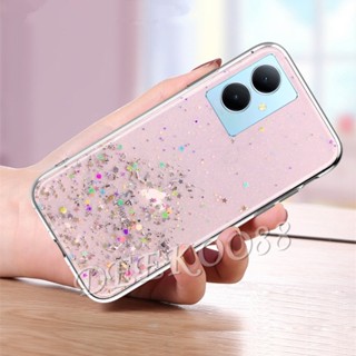 ใหม่ เคสโทรศัพท์ซิลิโคน TPU นิ่ม แบบใส ปิดด้านหลัง ลายกลิตเตอร์ สําหรับ VIVOY27 VIVOY36 VIVOY78 VIVO Y27 Y36 Y78 Y02T Y02A 5G 4G 2023