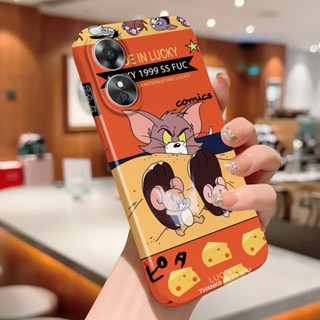 เคสโทรศัพท์มือถือแบบแข็ง กันกระแทก กันรอยกล้อง ลายการ์ตูน Tom Jerry สําหรับ OPPO A16 A16s A16e A16k A54s A54 A36 A76 A96 A52 A72 A92