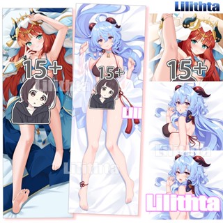 ปลอกหมอน พิมพ์ลายการ์ตูนอนิเมะ Dakimakura Genshin Impact Nilou and Guanyu Game แฮนด์เมด