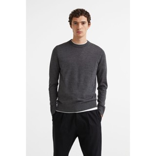 H&amp;M เสื้อกันหนาวเส้นใยขนสัตว์เมอริโน Man Merino wool jumper 0863644_5