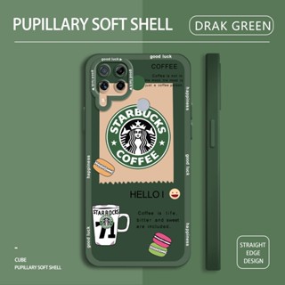 เคส Realme C2 C3 C11 C12 C15 C20 C20A C21 C25 C25S เคสโทรศัพท์ซิลิโคน TPU แบบนิ่ม ลาย Starbucks ป้องกันกล้อง กันกระแทก