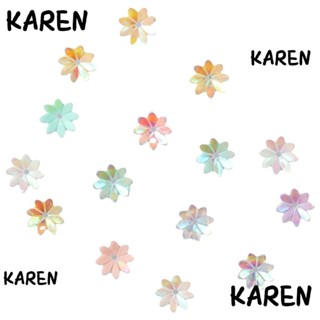Karen ลูกปัดเรซิ่น รูปกลีบดอกไม้ 50 ชิ้น และสเปเซอร์ลูกปัด AB 50 ชิ้น สําหรับสร้อยคอ