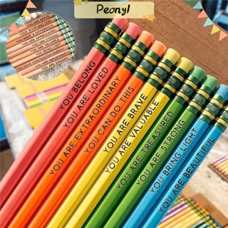 Pdony ชุดดินสอ สร้างแรงบันดาลใจ เครื่องเขียน สร้างสรรค์ อเนกประสงค์ สําหรับนักเรียน 10 ชิ้น