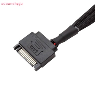 Adagu สายเคเบิลแยกพัดลมระบายความร้อน 27 ซม. 12V SATA เป็นพอร์ตเชื่อมต่อ 3/4Pin สีดํา สําหรับคอมพิวเตอร์ PC Molex IDE