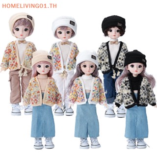 Onehome ชุดเสื้อผ้าตุ๊กตา 1/6 BJD 12 นิ้ว พร้อมกางเกง หมวก ถุงเท้า เสื้อกันหนาว BJD 30 ซม. 5 ชิ้น ต่อชุด TH