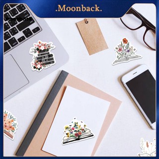 &lt;moonback&gt; 50 ชิ้น / เซต สติกเกอร์คอมพิวเตอร์ พิมพ์ลายดอกไม้ บ้าน หนังสือ คอมพิวเตอร์ โทรศัพท์ รูปลอก หลายรูปแบบ