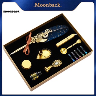 &lt;moonback&gt; ชุดปากกาขนนก ไม่จางหาย คุณภาพสูง สําหรับตกแต่งห้องเรียน 1 ชุด