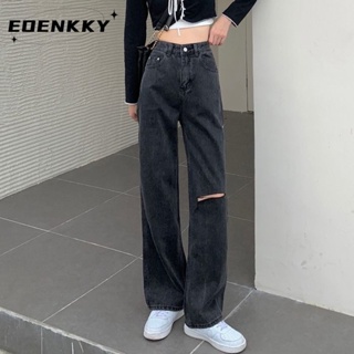 EOENKKY  กางเกงขายาว กางเกงยีสน์ผู้หญิง ทรงหลวม ๆ ตรง Retro Hip Hop Pants 2023 NEW Style  High quality Stylish สวยงาม พิเศษ A97L3JO 36Z230909