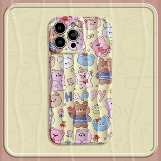 เคสป้องกันโทรศัพท์มือถือ แบบนิ่ม ลายสัตว์น่ารัก สําหรับ Apple IPhone 13promax 14pro 12