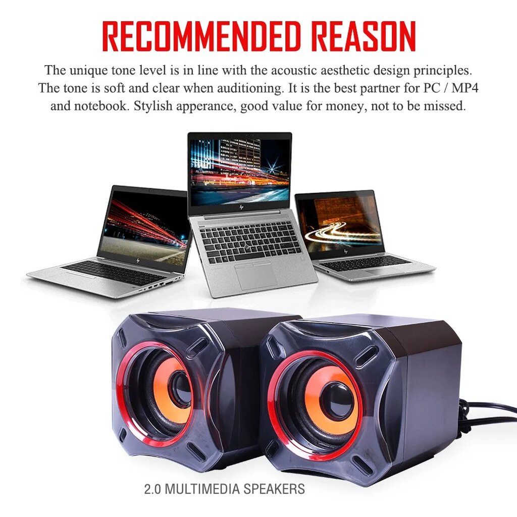 🛵มีส่งด่วน💨 OKER M8 BLACK MULTIMEDIA DESKTOP SPEAKER USB 2.0 รับประกัน 1ปี