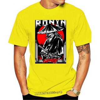 [S-5XL] เสื้อยืดผู้ชายไซส์ใหญ่ เสื้อยืด พิมพ์ลาย Ronin Samurai สไตล์สตรีท สําหรับผู้ชาย S-5XLS-5XL